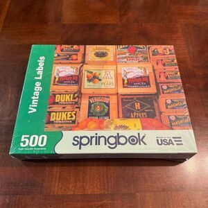 Springbok Vintage Food Labels 500 Piece Puzzle New Sealed